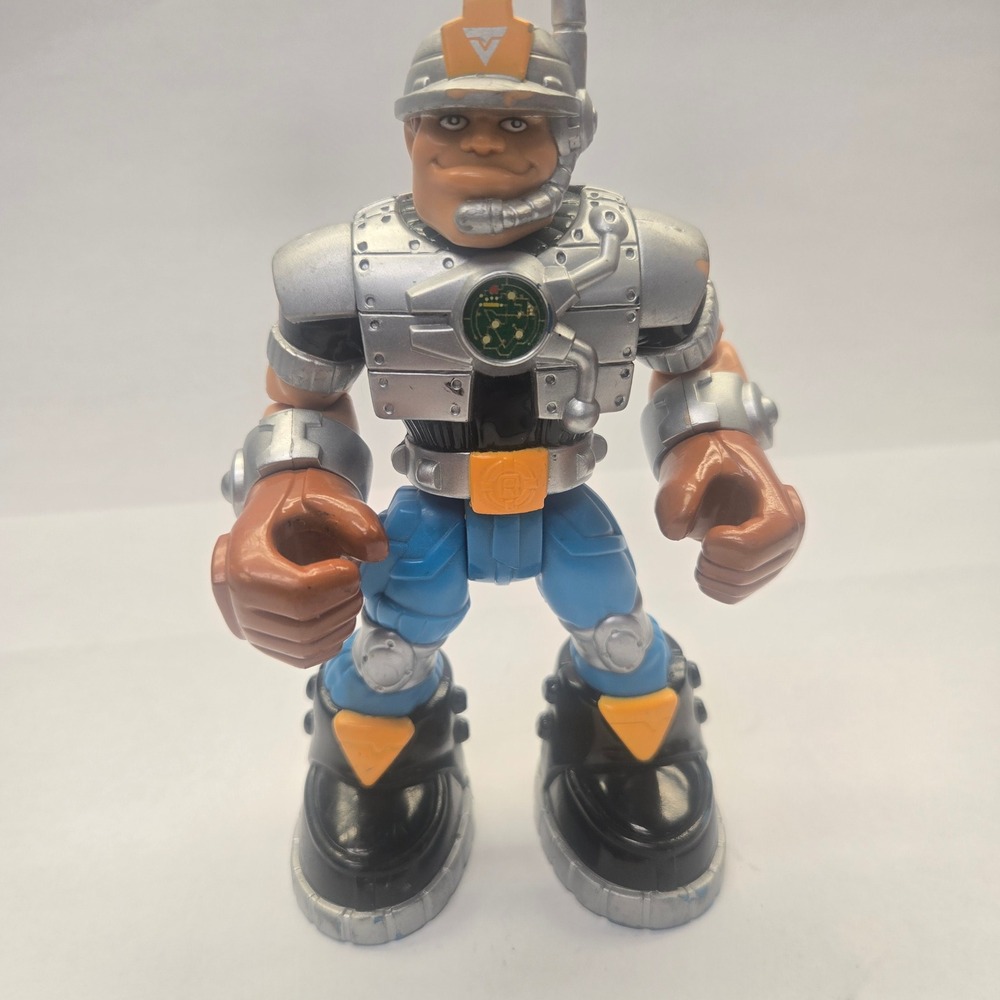 Mattel Rescue Heroes Action Figure Silver‎ Armor Construction Worker 77458 1999